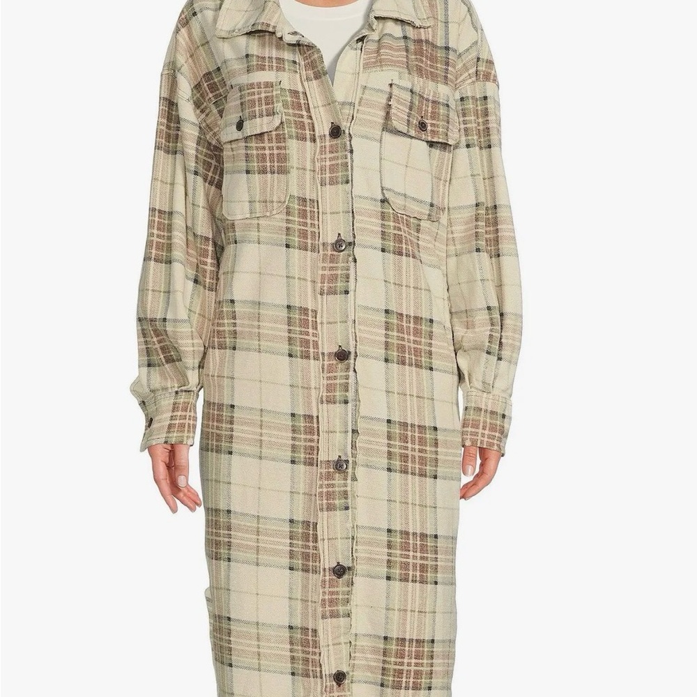 We the free people plaid flannel Shirt Jacket
